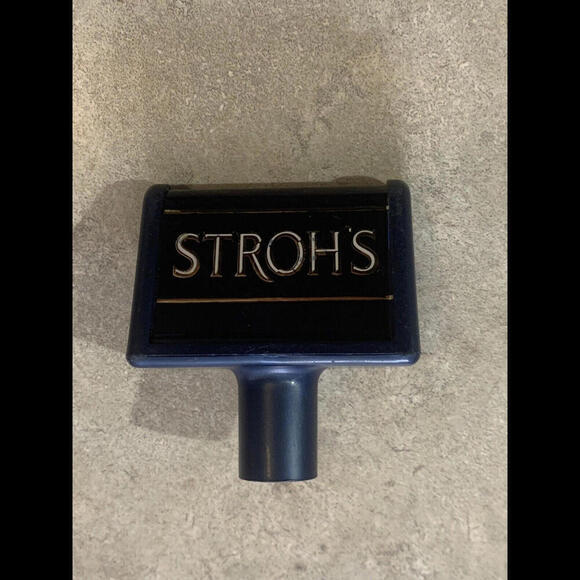 Other - Strohs Blue Beer Tap Handle Vintage Shorty Tapper Marker​​​​